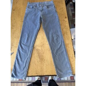 Faherty Pants Mens 31x31  Gray Stretch Terry Five Pocket Soft Denim Jeans